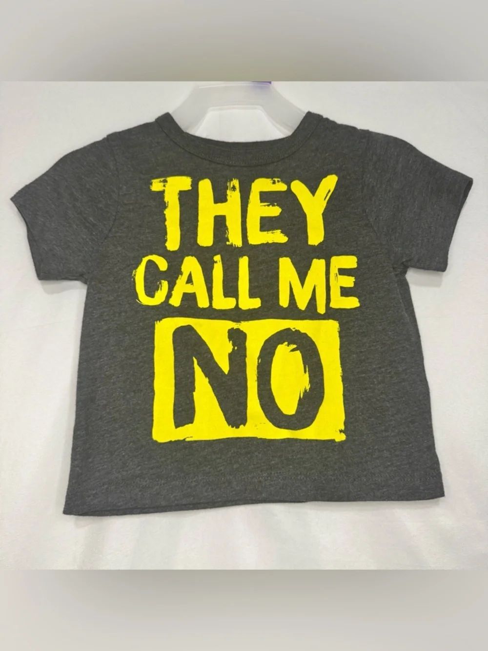 Baby Boy - Gray 'THEY CALL ME NO' Graphic Tee Size 6-9M